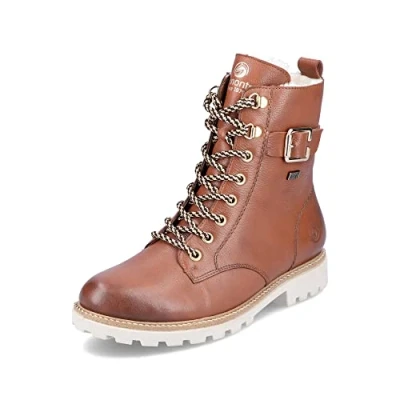 Afbeelding van Remonte Veterboots, Dames, Maat: 37, Amaretto bianco Leer