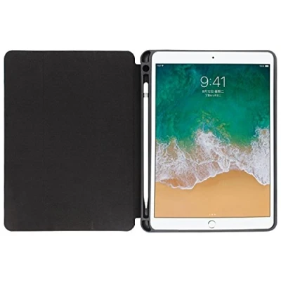Afbeelding van iPad Pro hoes 12,9 inch met magneetsluiting, automatische slaapstand en standaard voor Apple Pencil Slot 2e generatie zwart