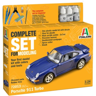 Afbeelding van 1:24 Italeri 72013 Porsche 911 Auto Starter Kit Plastic Modelbouwpakket