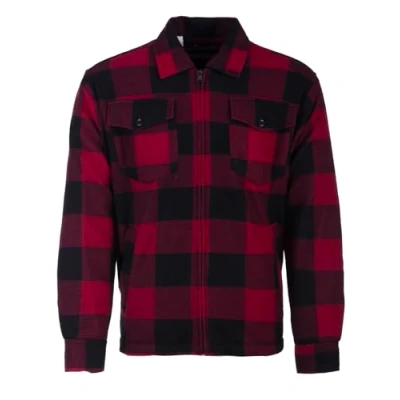 Afbeelding van Henry Terre Houthakkersjas voor heren, werkjas, flanel, thermische jas, geruit, voering, Rood