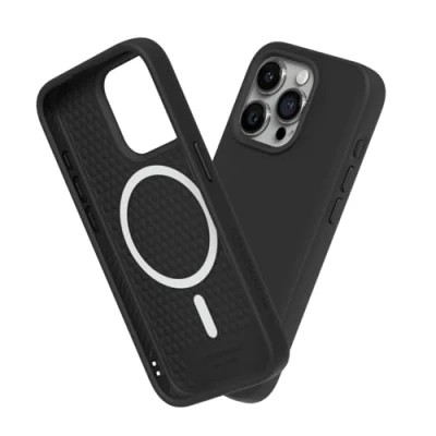 Afbeelding van RHINOSHIELD Hoesje compatibel met [iPhone 15 Pro] SolidSuit Magsafe dunne hoes schokabsorberende technologie en premium matte afwerking zwart