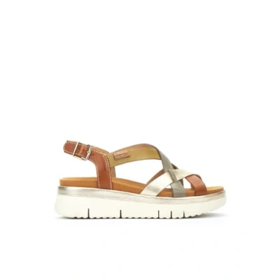 Afbeelding van Pikolinos Palma Sandalen met plateauzool, Dames, Maat: 40, Brandy/cit Schoenen