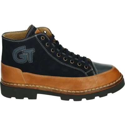 Afbeelding van Galizio Torresi 620038 Heren sneakersHeren veterschoenVrije tijd half hoog Kleur: Blauw Maat: 41