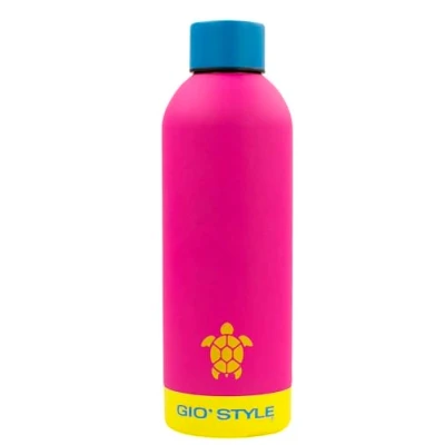 Afbeelding van GioStyle Fluo Drinkfles, 750 ml, roestvrij staal, luchtdichte sluiting, verschillende kleuren