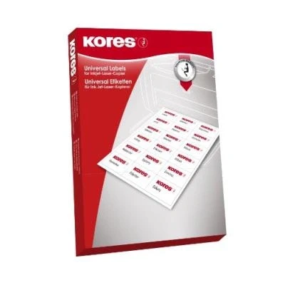 Image de Kores étiquettes universelles réutilisables 99,1 x 93.9 mm blanc 100 feuilles l9993