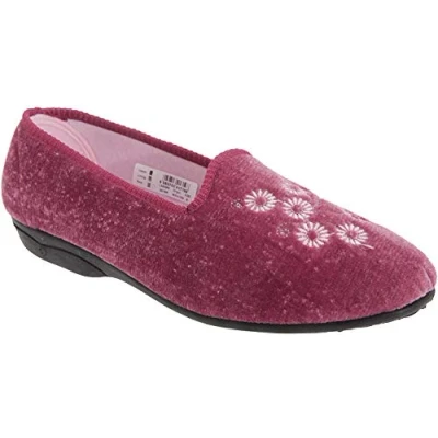Afbeelding van Zedzzz Dames velours comfortabele pantoffels maat 36 42 bosbessen, Chinees.