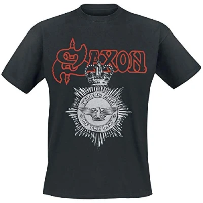 Afbeelding van SAXON Strong Arm of the Law T shirt, zwart.