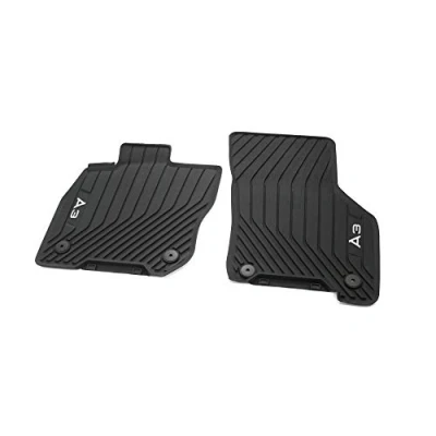 Afbeelding van Audi 8Y1061501B041 Rubberen vloermatten voor alle seizoenen met A3 opschrift, zwart, 2 stuks