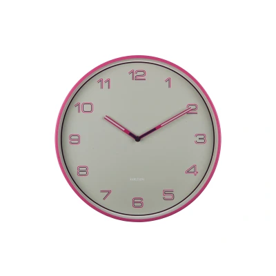 Afbeelding van Karlsson Wandklok Lined Numbers Helderroze Ø40cm