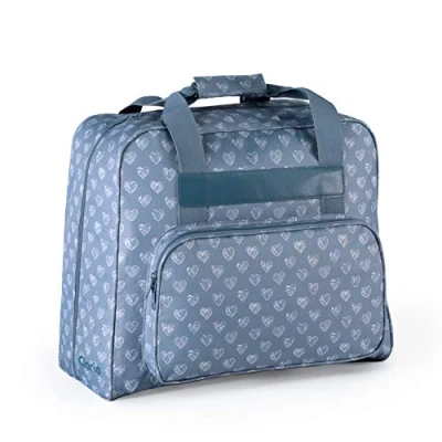 Afbeelding van Clarie universele naaimachine naaimachinetas / tas blauw met hartjes