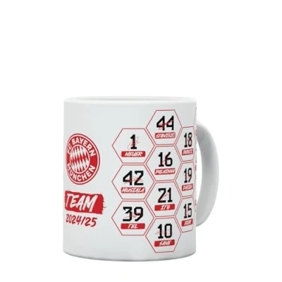 Afbeelding van FC Bayern Signature Mok 2024 25 Koffiekopje Theekop Team Cup Handtekening FCB