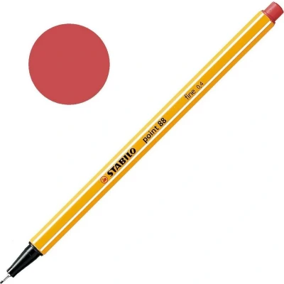 Afbeelding van STABILO point 88 Fineliner 0,4 mm Roestig Rood per stuk