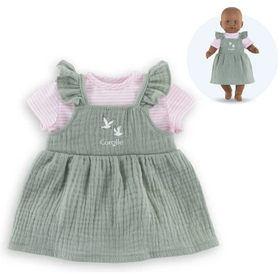 Afbeelding van Corolle poppenoutfit jurk en t shirt voor babypop 36 cm