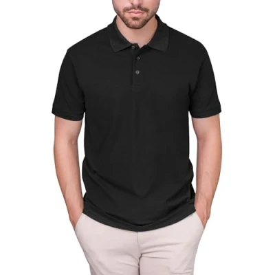 Afbeelding van Men&#039;s &#039;Performance&#039; Polo met korte mouwen Black XL