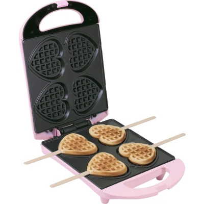 Afbeelding van Bestron Dsw271p Wafelijzer Voor 4 Hartjes Wafels Rose