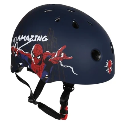Afbeelding van MARVEL Spider Man Blauw Kinderfietshelm, Sportief, Lichtgewicht, Verstelbaar 52 56 cm