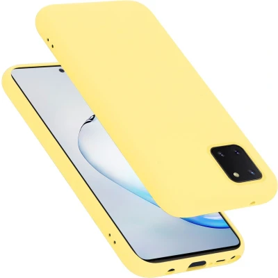 Afbeelding van Cadorabo Hoesje geschikt voor Samsung Galaxy A81 / NOTE 10 LITE M60s in LIQUID GEEL Beschermhoes gemaakt van flexibel TPU silicone Case Cover