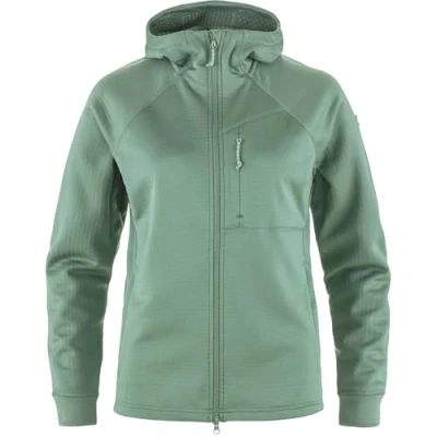Afbeelding van Abisko Grid Hoodie Fleece Vest Dames Patina Green 300 M Groen