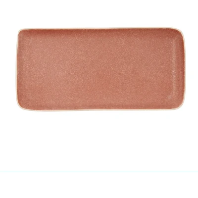Afbeelding van Snackdienblad Bidasoa Gio Rechthoekig 28 x 14 cm Keramisch Bruin (4 Stuks)