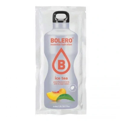 Afbeelding van Bolero Drinks 24 zakjes à 9 gram smaak ICE TEA PEACH onmiddellijke bereiding voor dranken met Stevia en vitamine C zonder suiker