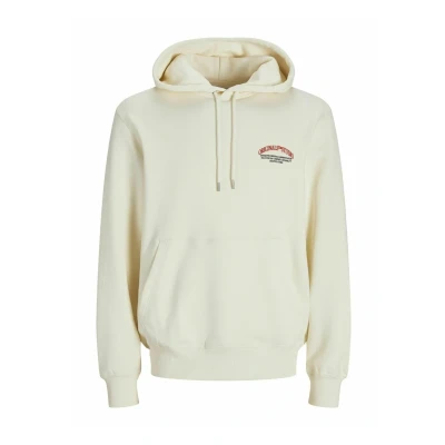 Afbeelding van Jack &amp; Jones Trui Jorfrederiksberg Margate Sweat Hood 12265823 Antique White/scan Mannen Maat M