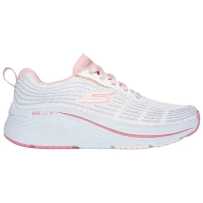 Afbeelding van Skechers Performance MAX Cushioning Elite 2.0 Sneakers laag, Dames, Maat: 41, White/blue/light pink Textiel/ synthetisch