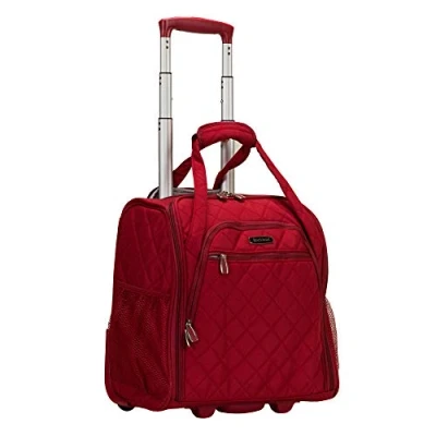 Afbeelding van Rockland Melrose Cabinekoffer met verticale wielen, Rood, Trolley onder de stoel