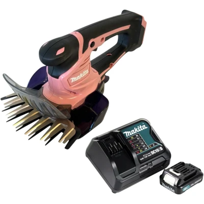 Afbeelding van Makita UM600DSAP CXT 12 Volt Max accu Grasschaar roze met 2,0 Ah (1 st), en lader, in doos, grasknipper lader