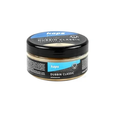 Afbeelding van Kaps Dubbin Classic Ledervet, impregneert en behoudt leer, laat een aangename geur achter voor schoenen, laarzen, rijzadels, meubels leren artikelen, 200 ml, neutraal, 200, Neutraal