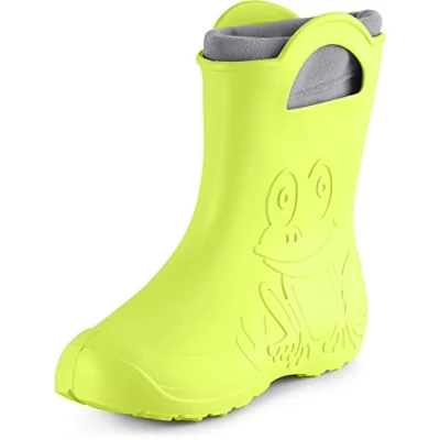 Afbeelding van Ladeheid LA CA FrogWoWinter Dames Regenlaarzen Rubber met Binnenschoen EVA Wasbare Limoen 40/41