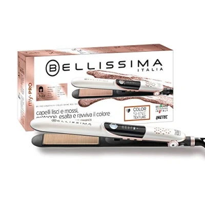 Afbeelding van Imetec Bellissima My Pro Creativity Color Shine B22 100 stijltang voor gekleurd haar, stoffen coating ter bescherming van het temperatuur instelbaar tussen 150 en 230 C