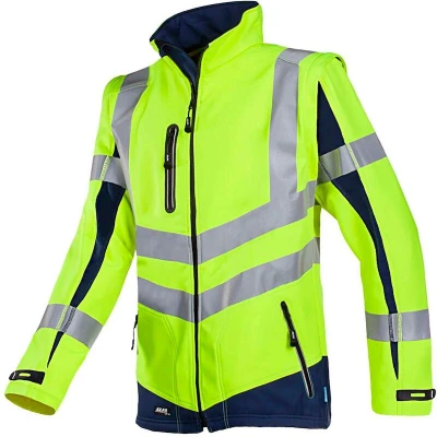 Afbeelding van Sioen MALDEN softshell jas 03010361 HV Geel/Navy
