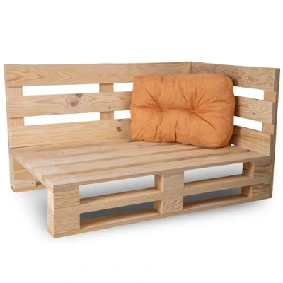 Afbeelding van Bananair Palletkussen voor buiten, comfortabel, duurzaam, uv bestendig en waterafstotend kussen tuinmeubelen, balkon, terras (hoekkussen, 60 x 40 cm, oranje)