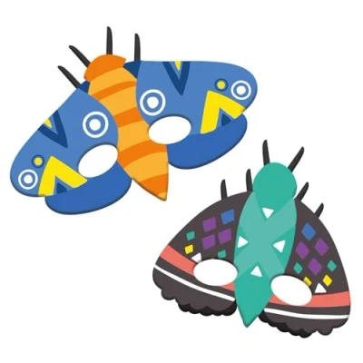 Afbeelding van Folat Papieren maskers buzzing bugs 6 stuks