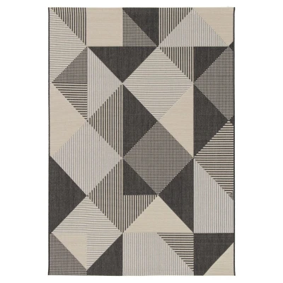 Afbeelding van Buitenkleed Ruiten Verdance Mesa Zwart/beige 160x230 Cm