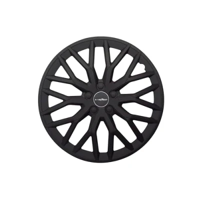 Afbeelding van Goodyear Set van 4 wieldoppen 16 inch, model Silverstone zwart, sportief design, past zich perfect aan de buitenkant je voertuig aan, robuuste en duurzame constructie.