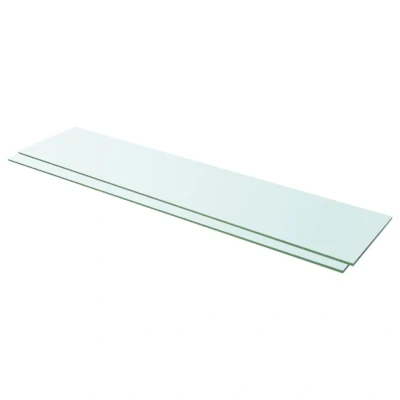 Afbeelding van Schappen 2 st 110x25 cm glas transparant