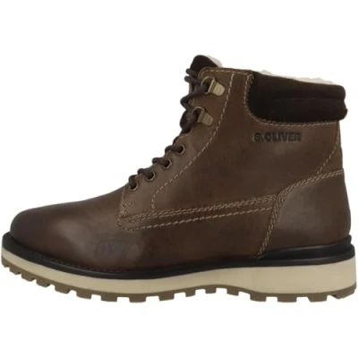 Afbeelding van s.Oliver Veterboots, Heren, Maat: 43, Cognac Leer