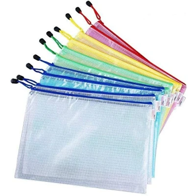 Afbeelding van Vicloon Documententas, A4, 10 stuks, pvc ritssluiting, maptas, voor documenten, bedrijfsrecepten, organisatie, verschillende kleuren