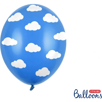 Afbeelding van PartyDeco Ballonnen Wolken Blauw pk/6