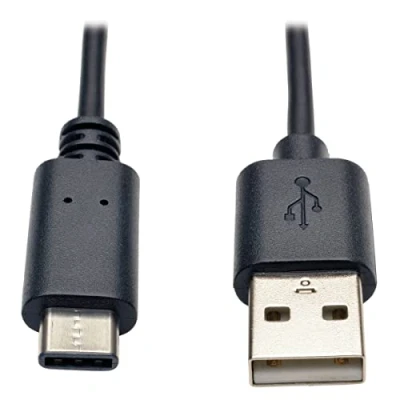 Image de Eaton Tripp Lite Series USB C to A Cable (M/M), 3.2 Gen 2 (10 Gbps), Thunderbolt 3 Compatible, ft. (0.91 m) Câble 24 pin (M) pour type 3.1 91 cm moulé noir