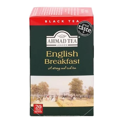 Afbeelding van Ahmad Tea London English Breakfast, zwarte thee, doos met 20 zakjes, 40 g