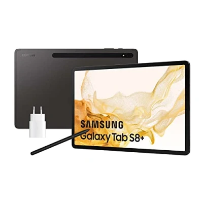 Afbeelding van Samsung Galaxy Tab S8+ met oplader 12,4 inch tablet (8 GB RAM, 128 geheugen, wifi, Android 12) zwart Spaanse versie
