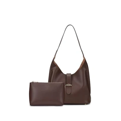 Afbeelding van Carlheim Totebag Statement echt lederen draagtas voor dames, Bruin, Eén maat