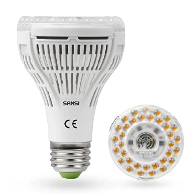 Afbeelding van SANSI Led lamp voor kamerplanten, 15 W, komt overeen met 150 E27, kunstlicht tuin, broeikas, hydrocultuur [Energieklasse A+]