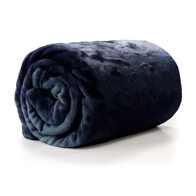 Afbeelding van Unique Living Enzo plaid 130x180cm dark blue