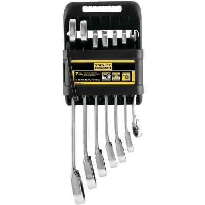 Image de STANLEY FMMT82848 0 Jeu de clés à anneaux FATMAX avec cliquet 7 pièces