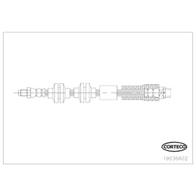 Afbeelding van CORTECO 19036602 Remslang Vooras 545 BMW: 3 Saloon, Touring, 1 Hatchback