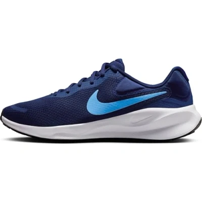 Afbeelding van Nike Performance Revolution 7 Hardloopschoenen voor op de weg, Heren, Maat: 44, Blue void/university blue/white/black Textiel/ synthetisch