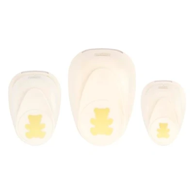 Afbeelding van Vaessen Creative Set van 3 ponsen met berenmotief, tot 250 g/m², voor knutselen en scrapbooking